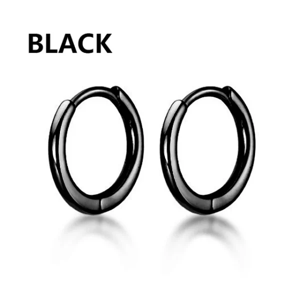 Black-Stainless-Steel Earrings