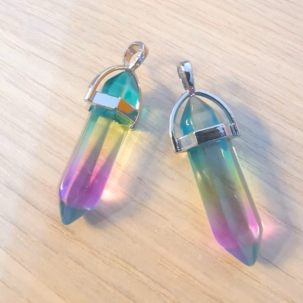 Colier talisman din Fluorit Curcubeu - imagine 3