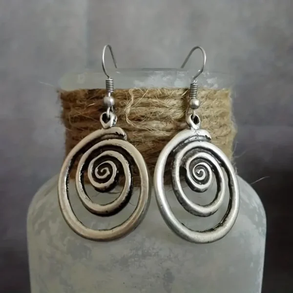 Round Spiral Earrings