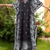 Rochie Maxi cu model floral - detaliu
