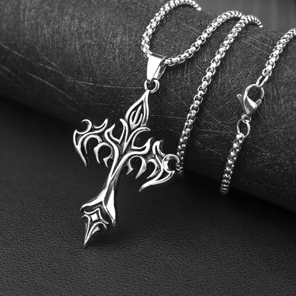 Cross in Flames Pendant