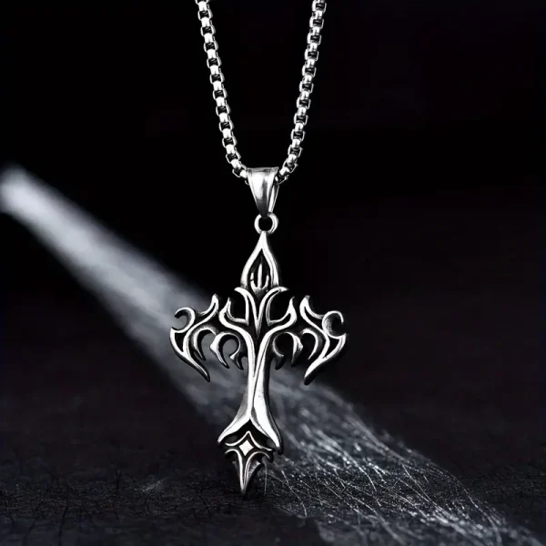 Cross in Flames Pendant