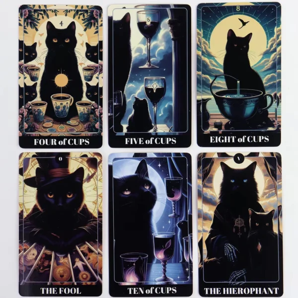 Cărți Tarot » Black Cat Tarot (roșu) - imagine 2