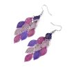 Cercei cu frunzulite, Annoura - violet