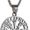 Colier cu Medalion din inox Vegvísir - imagine 2
