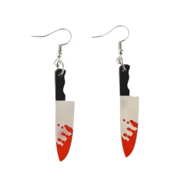 Cercei Bloody Knife, din plastic