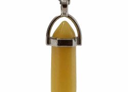 Colier talisman din cristal: Jad galben