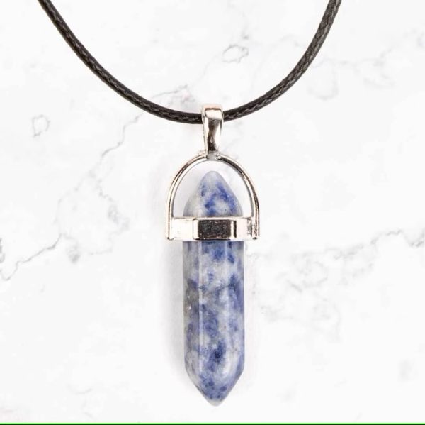 Colier talisman din Jasp albastru
