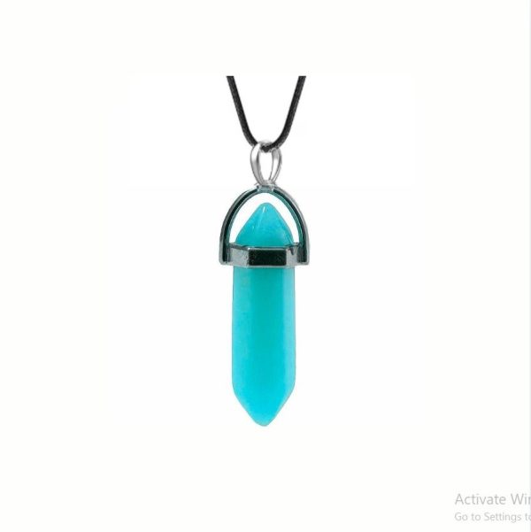 Colier talisman din Calcedonie albastră - imagine 2