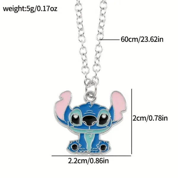 Colier argintiu cu pandantiv Stitch - imagine 4