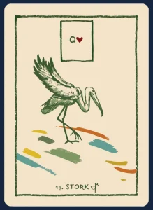 Lenormand Stork Card